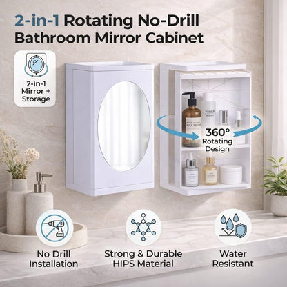 Wall Mounted Bathroom Cabinet with Mirror | Modern Storage Organizer for Bathroom