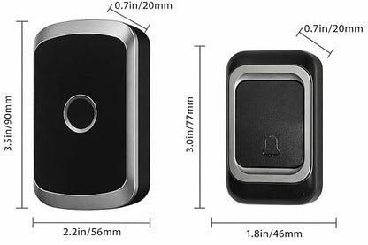 Wireless Doorbell Kit Black Color | Remote Door Bell with Receiver | Smart Home Door Chime