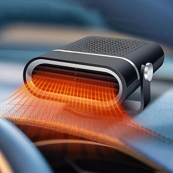 2 in 1 Portable Car Heater & Defogger | 12V Fast Heating with 360° Adjustable Design