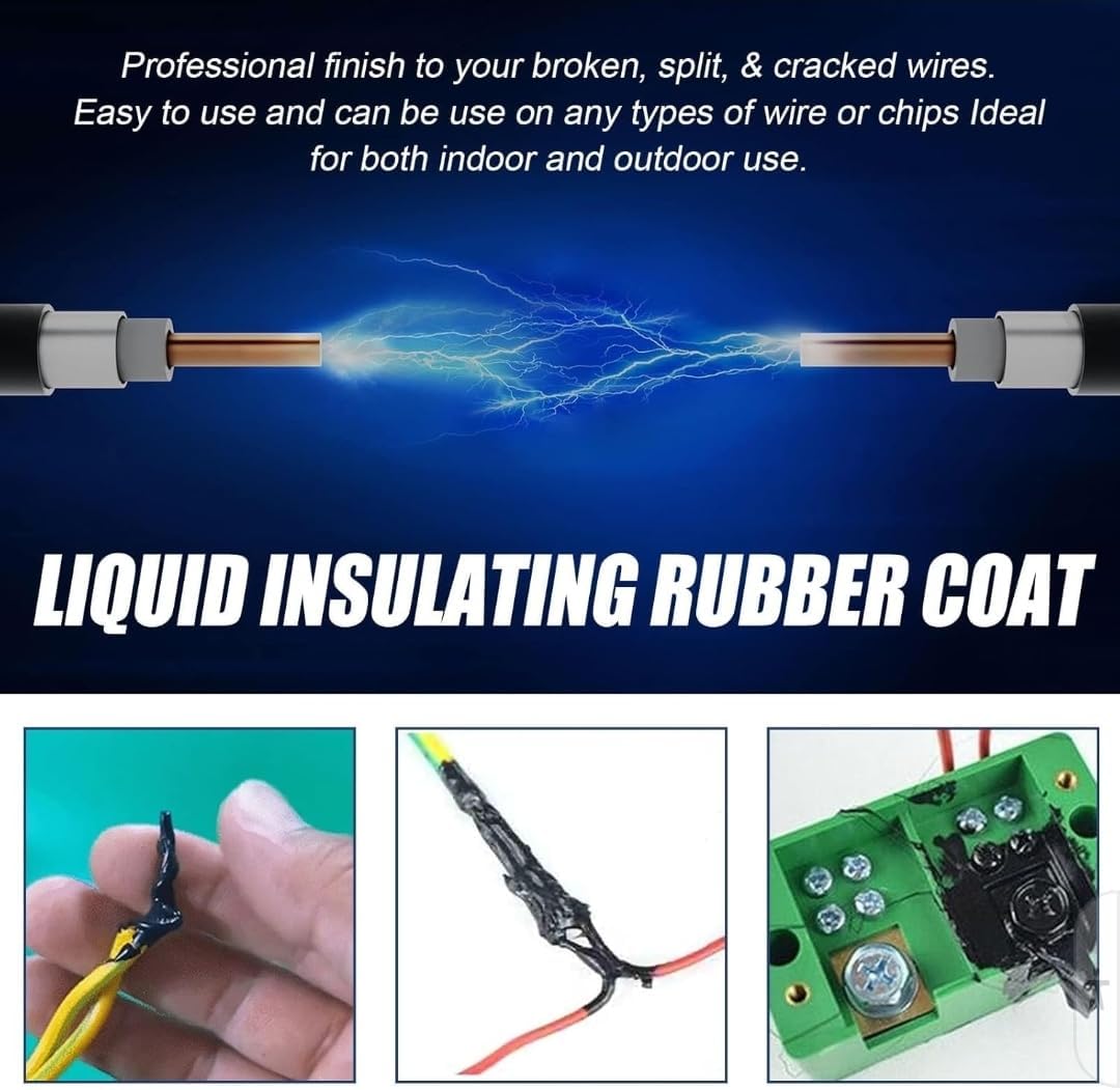 Liquid Electrical Tape Waterproof Wire Insulation Sealant for Cable Repair & Protection