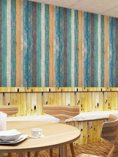 Wall sticker & PVC Self-Adhesive Wallpaper (45 x 500 cm) (Wooden)