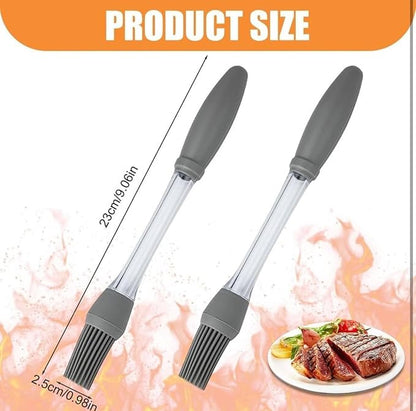 2 In 1 Silicone Oil Brush | Heat Resistant BBQ Basting Brush & Kitchen Cooking Oil Brush