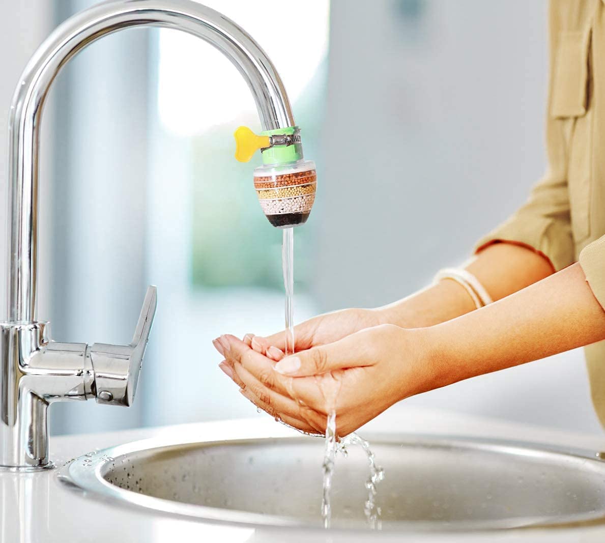 Water Filter Faucet – 5 Layer Faucet Water Purifier with Lock Clip