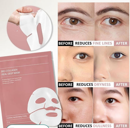 Bio-Collagen Real Deep Mask – Korean Glass Skin Hydrating Hydrogel Face Mask (Pack of 1)