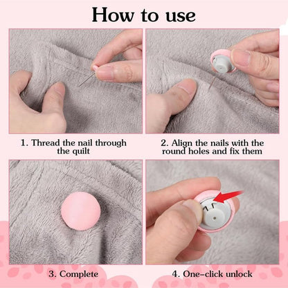 Mushroom Duvet Cover Clips – No-Slip Comforter & Blanket Fasteners