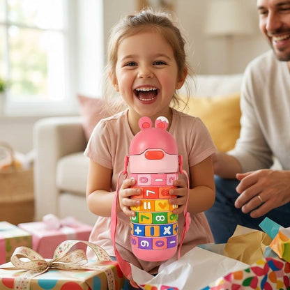 Math Water Bottle for Kids | Educational Number Learning Bottle | BPA Free Leakproof
