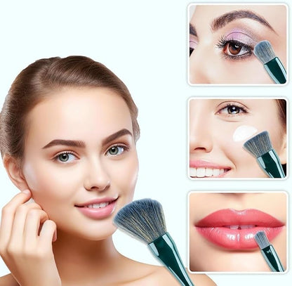 5-in-1 Portable Makeup Brush Set with Built-in Mirror – Travel-Friendly Multifunction Beauty Brush Kit