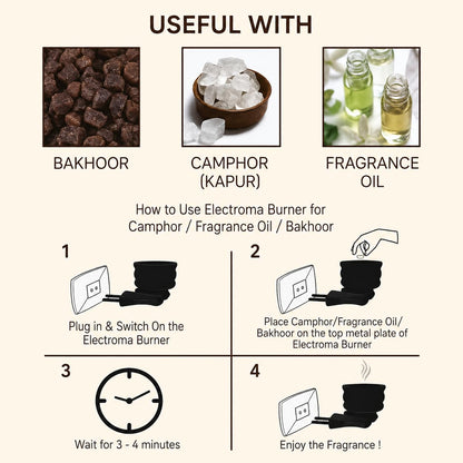 Electric Ceramic Kapoor Dani | Decorative Aroma & Pooja Burner