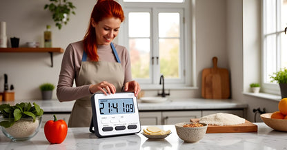 Digital Timer Clock for Kitchen, Baking & Study | Loud Alarm Stopwatch with Stand