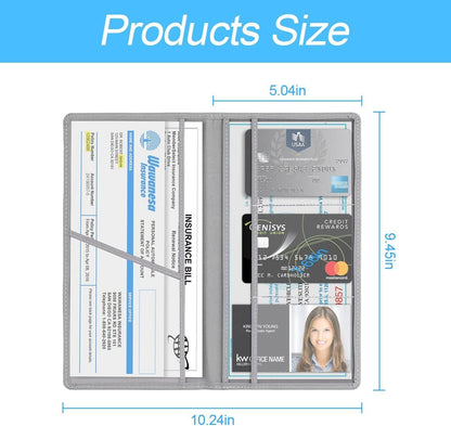 Premium Car Document Holder | RC Book, Insurance & Driving License Wallet Organizer