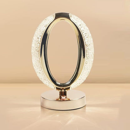 Oval Crystal LED Table Lamp | Touch Sensor Night Light for Home & Office