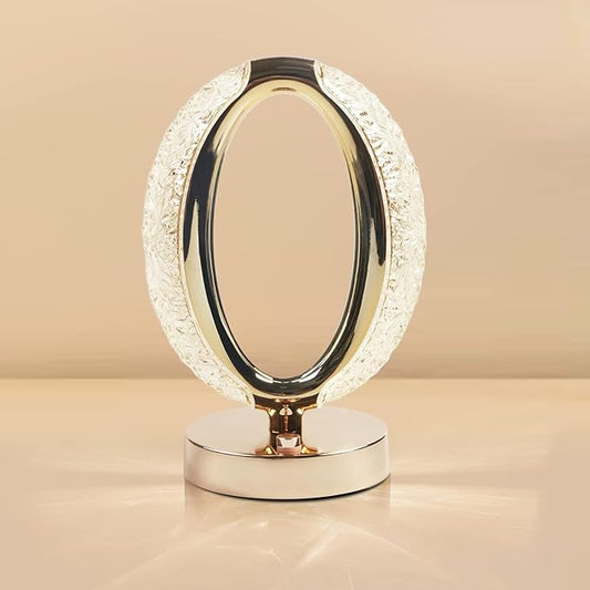 Oval Crystal LED Table Lamp | Touch Sensor Night Light for Home & Office
