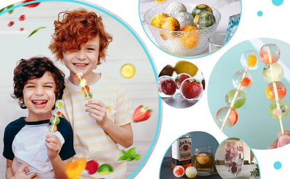 Round Ice Ball Tray – Silicone Ice Cube & Lollipop Mold for Juice, Whisky, Chocolate & Multipurpose Use