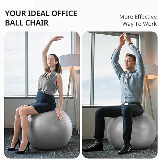 Gym Ball for Exercise & 65cm Anti-Burst Fitness Ball