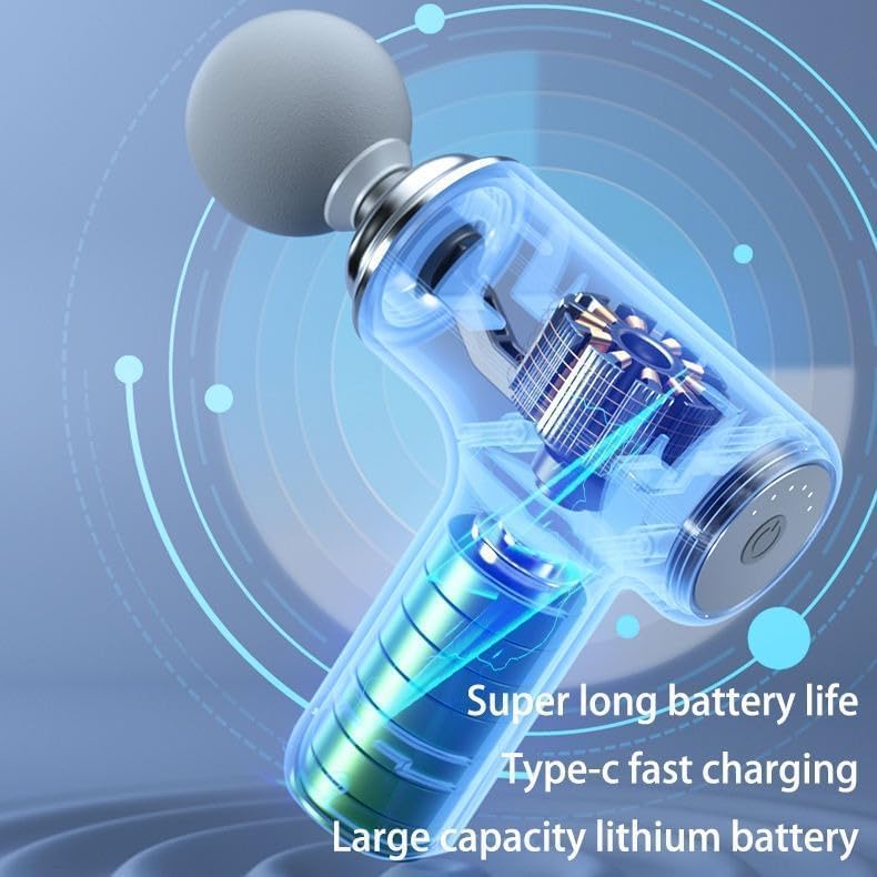 Mini Body Massage Gun | Deep Tissue Muscle Relaxation Massager with 4 Attachments