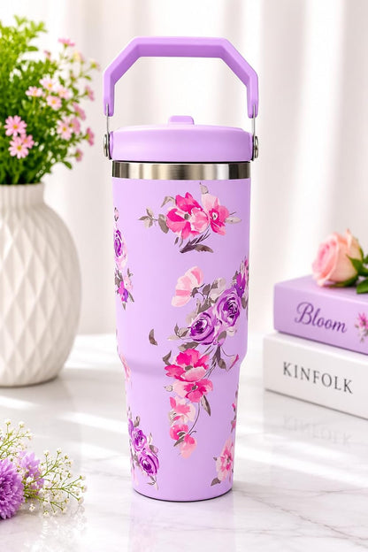 900ml Stylish Tumbler with Handle and Lid | Travel Drinking Cup