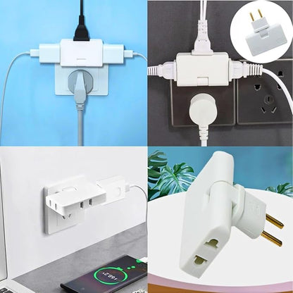 3 in 1 Rotatable Plug Adapter | Foldable Multi Socket Adapter