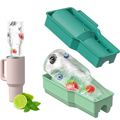 Silicone Ice Stick Mold for Bottles & Tumblers | Easy-Release Ice Cube Freezer Tray with Lid