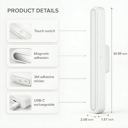 Rechargeable Magnetic Cabinet Light | LED Motion Sensor Light