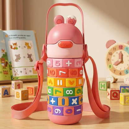 Math Water Bottle for Kids | Educational Number Learning Bottle | BPA Free Leakproof