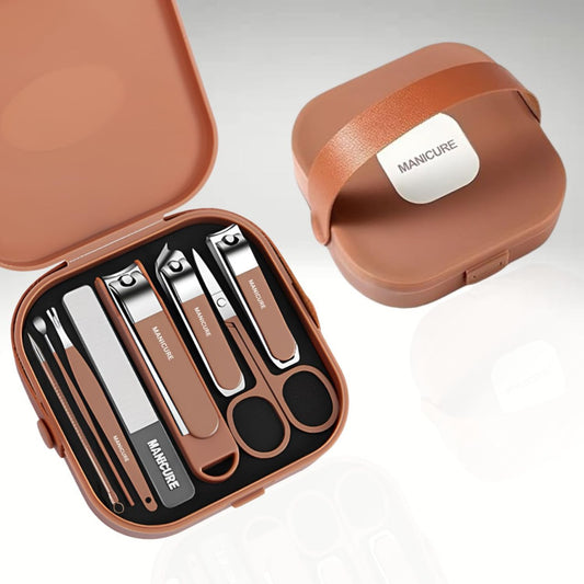 8-in-1 Manicure Pedicure Kit | Professional Nail Clipper Set with Travel Case