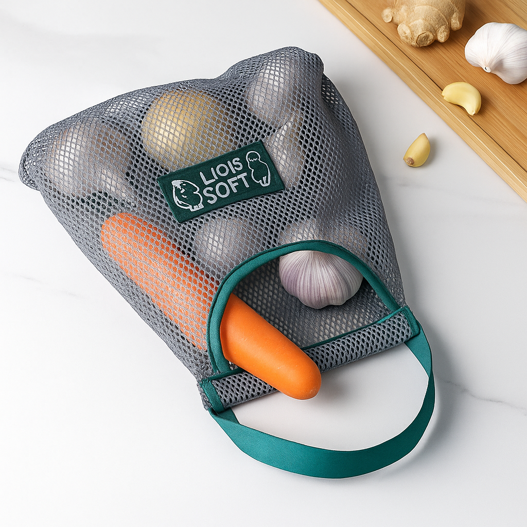 Multi-Purpose Kitchen Produce Washing  Mesh Storage Bag