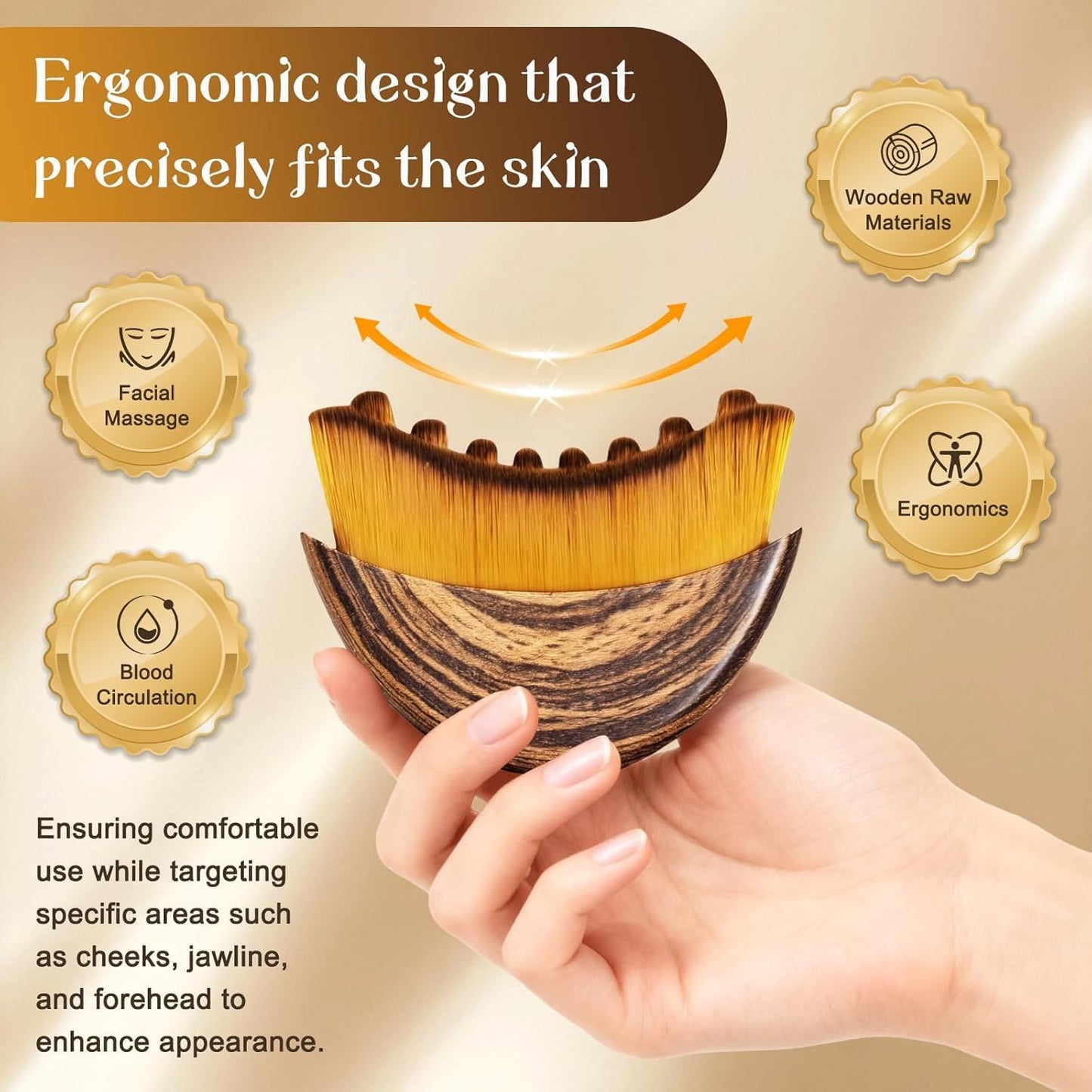Professional Contour Face Brush – Soft Dense Bristles Makeup Brush for Contouring, Blending & Sculpting Face