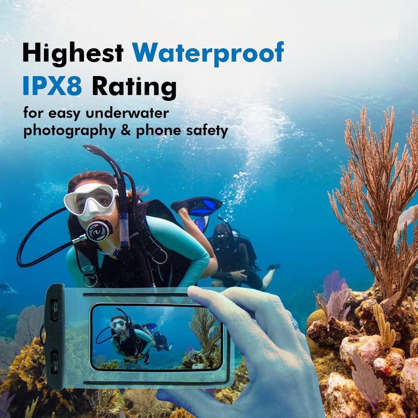 Waterproof Mobile Pouch Cover with Neck Strap for All Smartphones