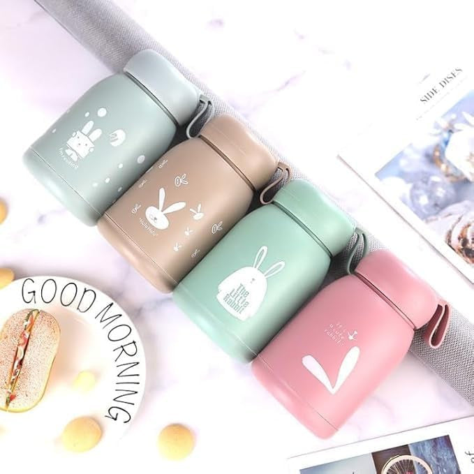 Cute Rabbit Stainless Steel Water Bottle for Kids 330Ml