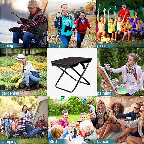 Portable Folding Stool Chair Heavy Duty for Home, Office & Outdoor