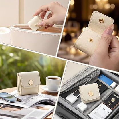 Small Travel Jewellery Case – Portable Mini Jewelry Organizer Box for Rings, Earrings & Accessories
