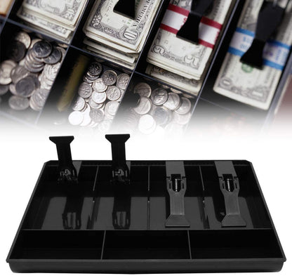Cash Drawer Money Tray with 4 Bill Clips