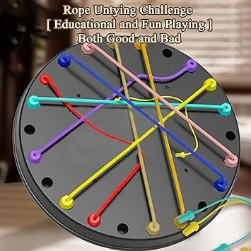 Rope Knot Puzzle Challenge Board Game | Mind Teaser Puzzle Toy for Kids & Family