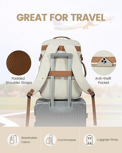 Large Travel Carry Backpack with Organizer Pouches for Men & Women