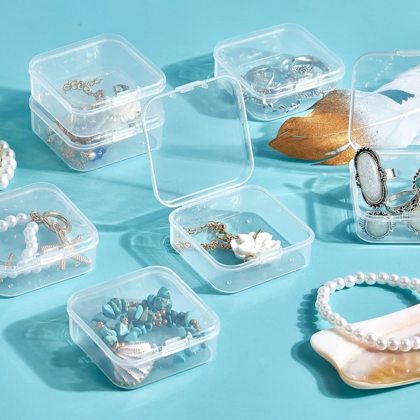 14 Pcs Jewellery Storage Organizer Transparent Box