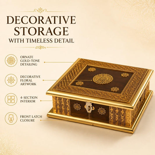Premium Decorative Dry Fruit Box | Elegant Gift Box for Dry Fruits, Sweets & Festive Gifting