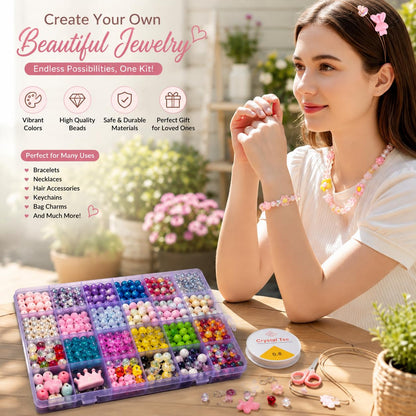 DIY Bracelet Making Kit with Alphabet Beads & Accessories