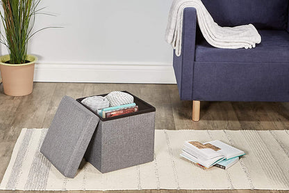 Multipurpose Storage Stool / Foldable Storage Ottoman (30×30 cm)