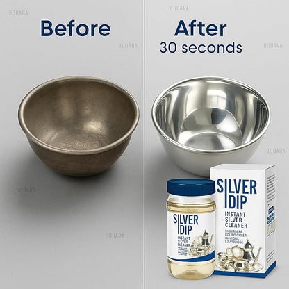 Silver Dip – Fast-Acting Liquid Silver Cleaner | Instant Shine Restorer for Silver Utensils, Jewelry & Home Décor