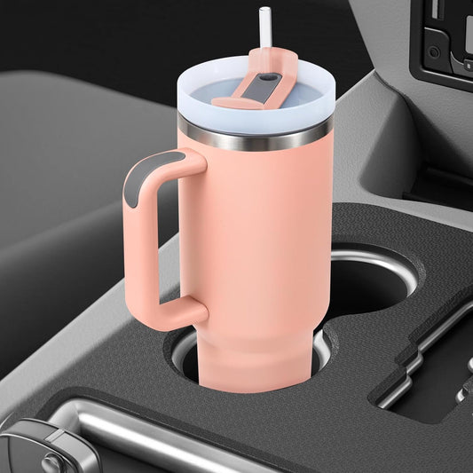 1200ML Stainless Steel Insulated Tumbler Cup with Handle and Straw