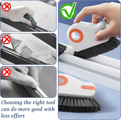 Snail Shape Window Cleaning Brush | Groove & Window Track Cleaner | Multipurpose Cleaning Tool