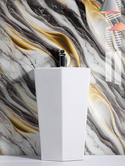 Premium Wall Stickers DIY Vinly Wallpaper (Black Gold)