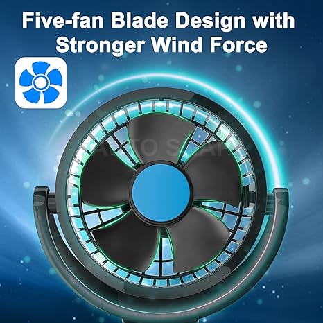 Portable Electric Car Cooling Fan – Dual Head Adjustable 12V Vehicle Air Circulation Fan
