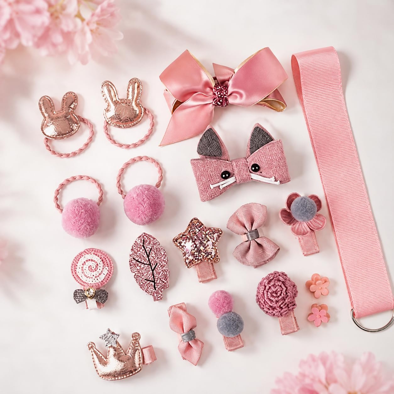 Baby Hair Collection Gift Set with Cute Hair Accessories for Girls