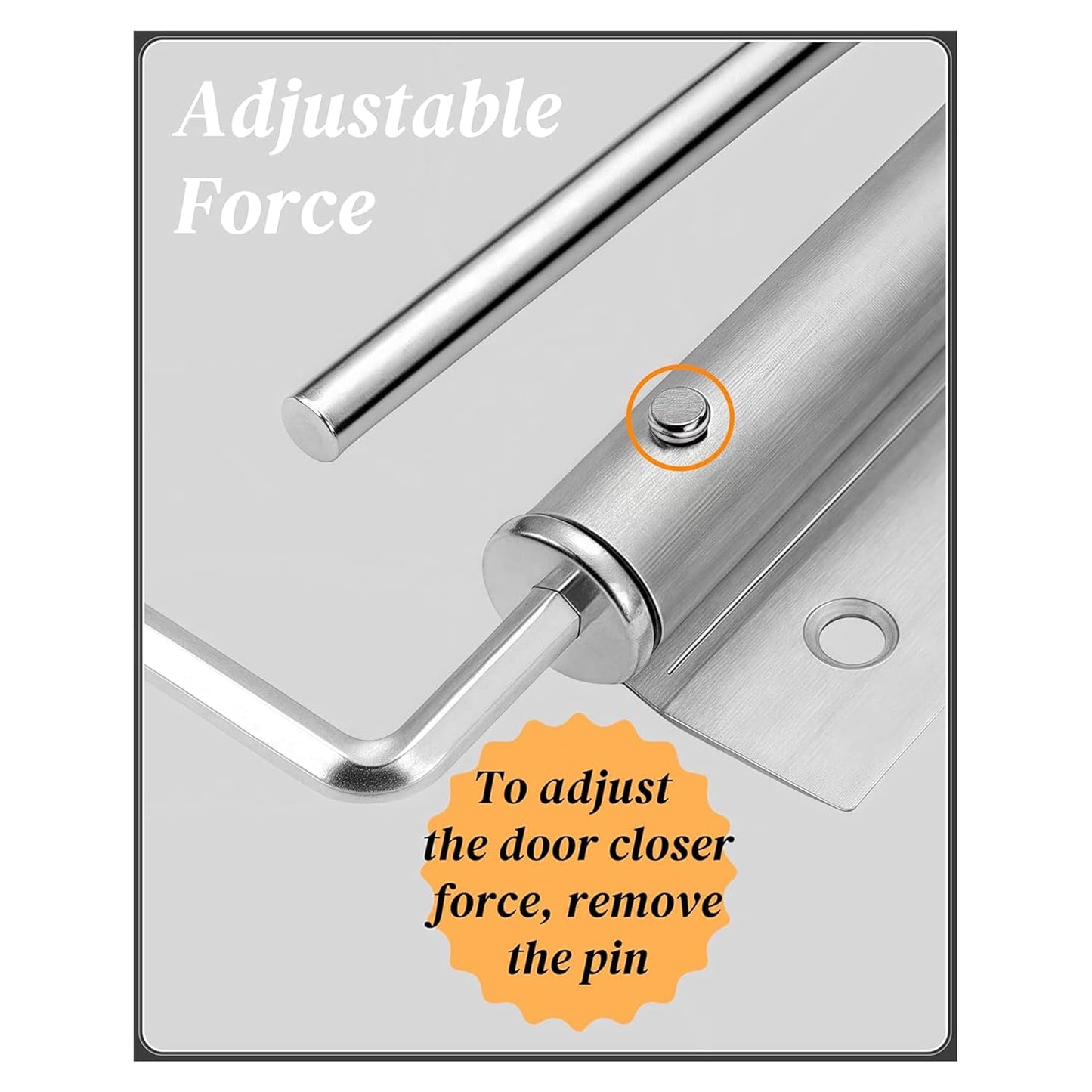 Premium Stainless Steel Automatic Door Closer | Silent & Smooth Closing