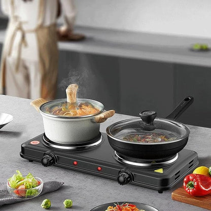 2500W 2 in 1 Electric Hot Plate Double Burner Cooktop