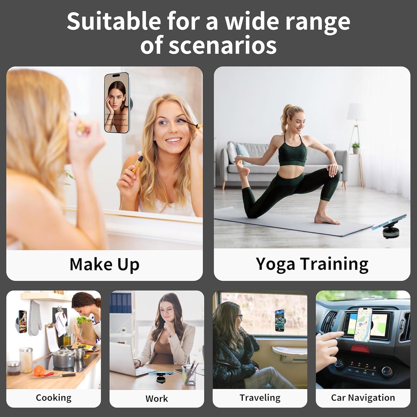 Vaccum Magnetic Phones Holder 360°