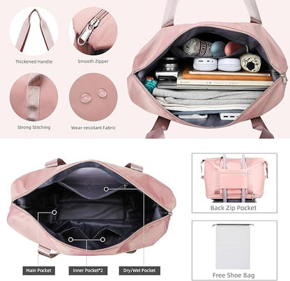 Stylish 2-Layer Duffel Trolley Bag with Wheels | Foldable Travel Luggage Bag for Men & Women