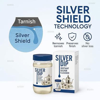 Silver Dip – Fast-Acting Liquid Silver Cleaner | Instant Shine Restorer for Silver Utensils, Jewelry & Home Décor