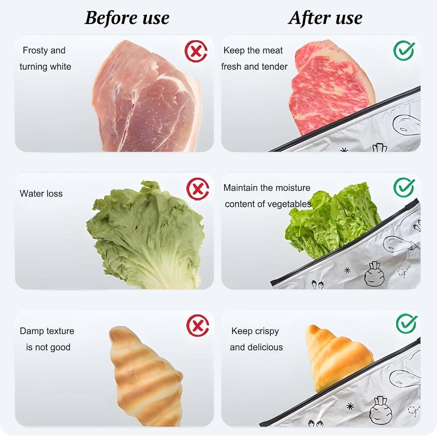 30 Pcs Reusable Aluminum Foil Food Storage Bags – Leakproof Zip Lock